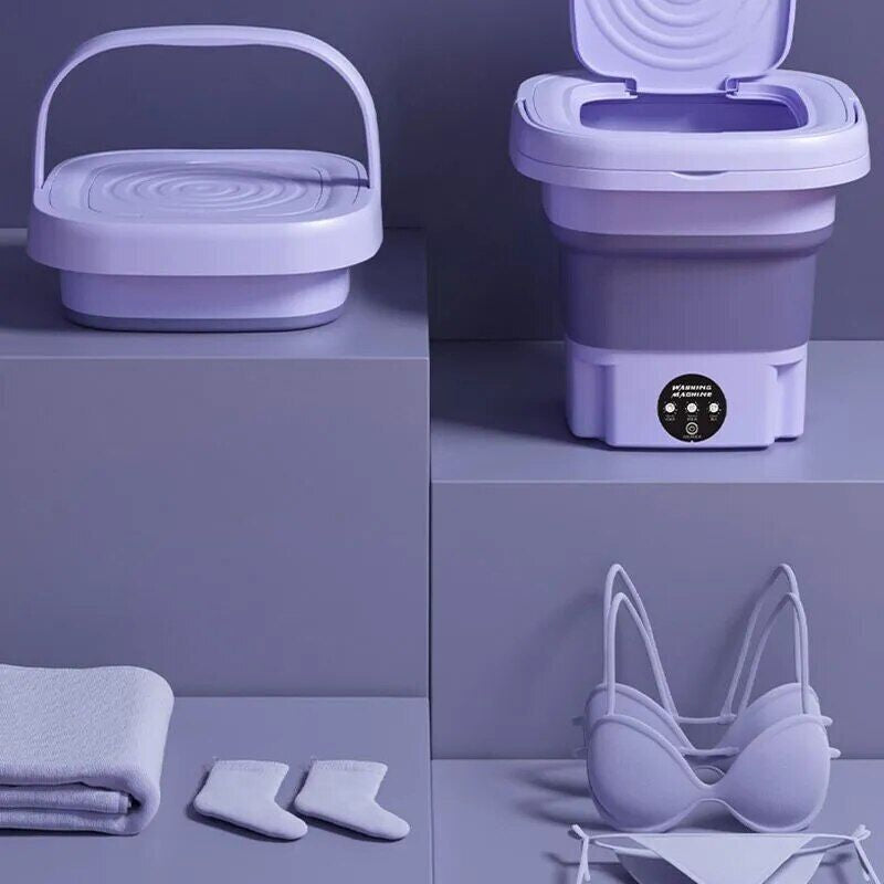 Mini Washing Machine 8L Folding Portable Sterilization Drying Laundry Machine